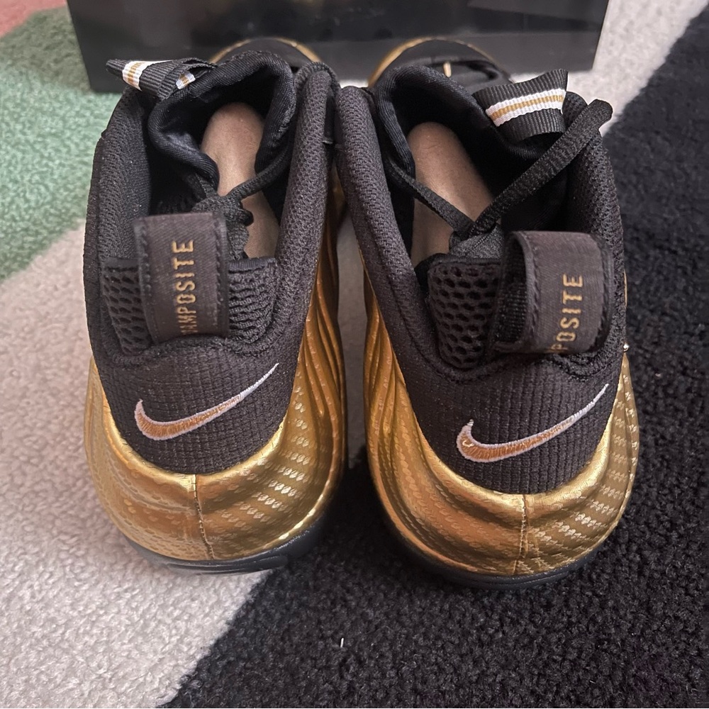 👟 11.5 Men’s Nike Air Foamposite Pro Metallic Gold Black - Picture 10 of 11